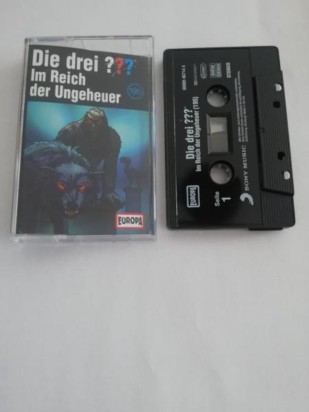 Die Drei Fragezeichen Folge 195 Im Reich der Ungeheuer Schwarz mit Weißen Druck 8898546714 4 Europa